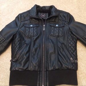 girls faux leather jacket